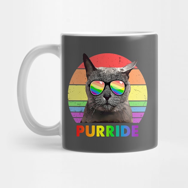 Funny Russian Blue Cat Rainbow Gay Pride LGBTQ by TheBeardComic